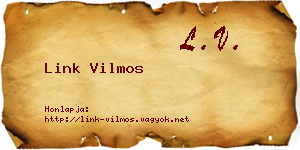Link Vilmos névjegykártya